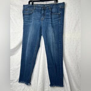 Boyfriend Fit Jeans Size 16-frayed hem